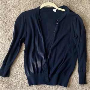 J crew navy cardigan